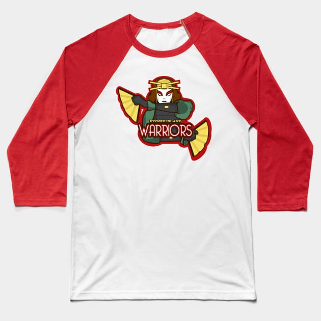 Fantasy Warriors Sports Logo Baseball T-Shirt by queennerdco